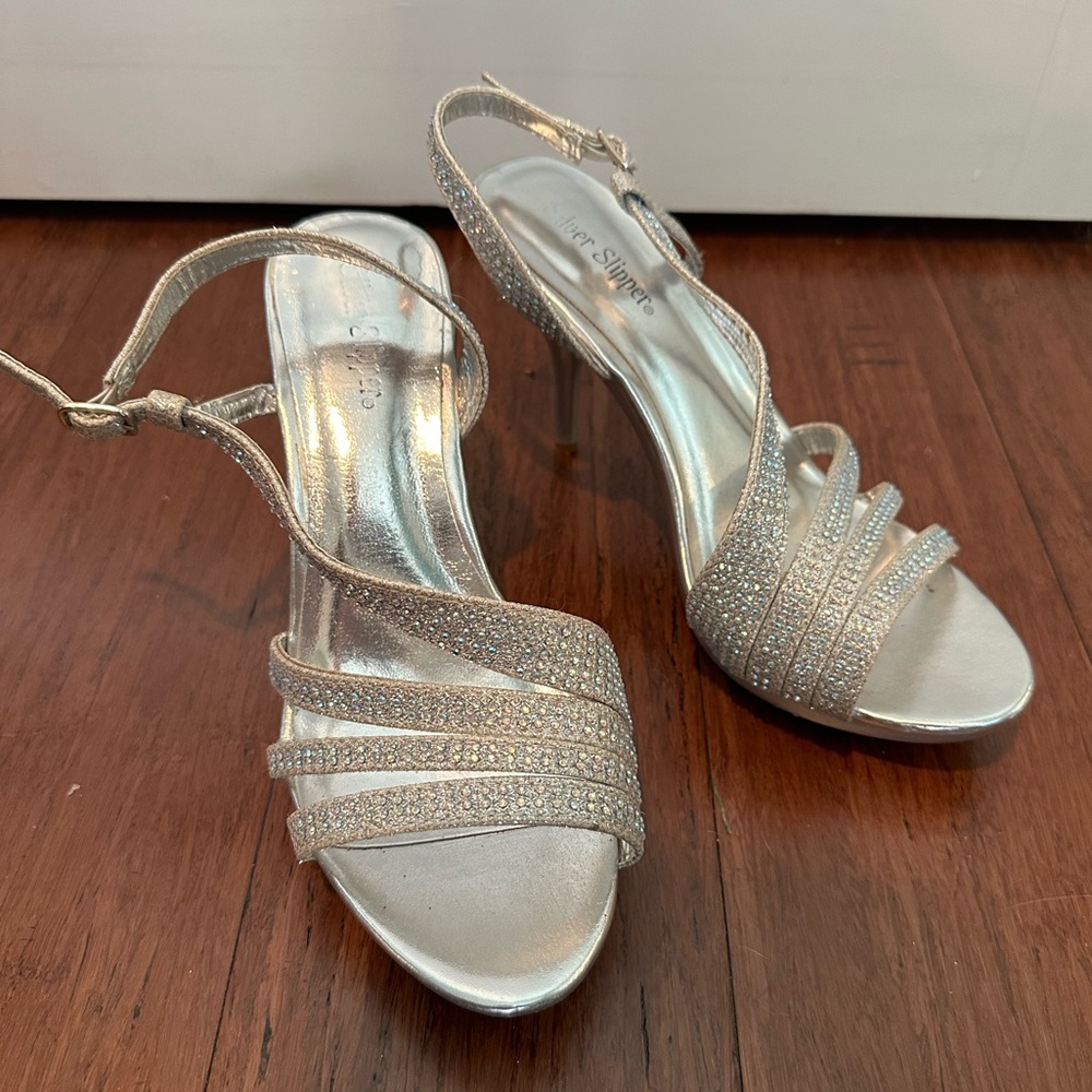 Silver Sparkly heels